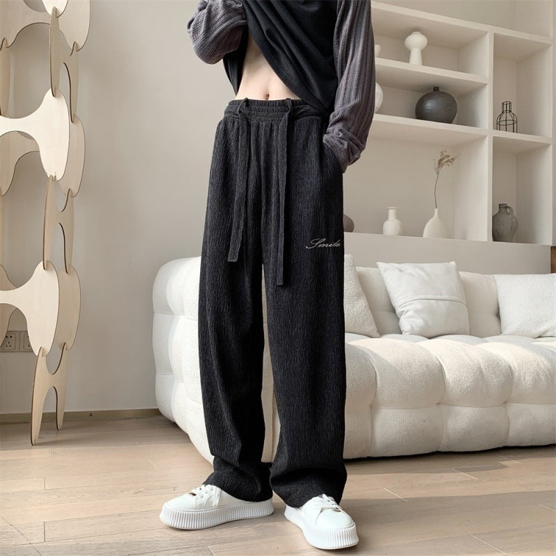 Loose Ins Pleated Wide-leg Pants