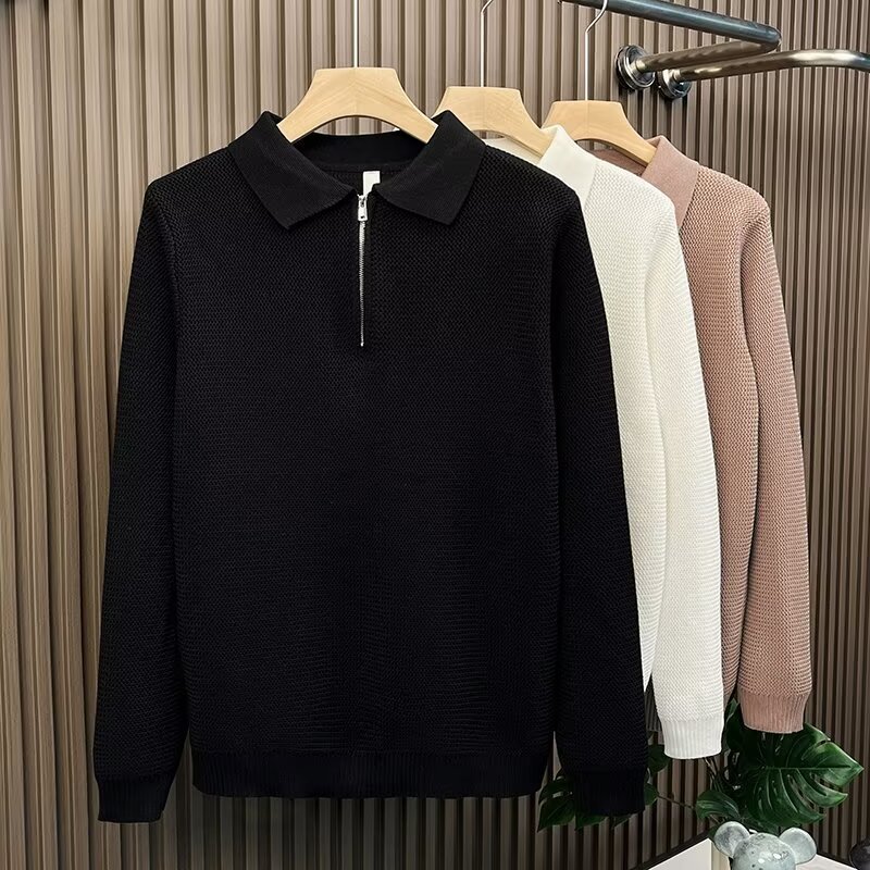 Trendy Brand Pu Shuai Men's Autumn And Winter High-grade Half Zipper Sweater
