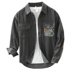 Japanese Vintage Long Sleeve Shirt Men's Fashion