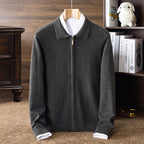Fully Open Long-sleeve Zipper Thickening Cardigan New Youth Coat