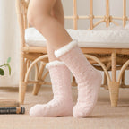 Ladies Winter Warm Floor Sleeping Socks Plus Velvet