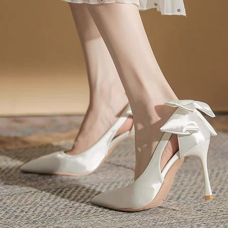 New Wedding Shoes Bridal Shoes Bow Satin Bridesmaid Shoes