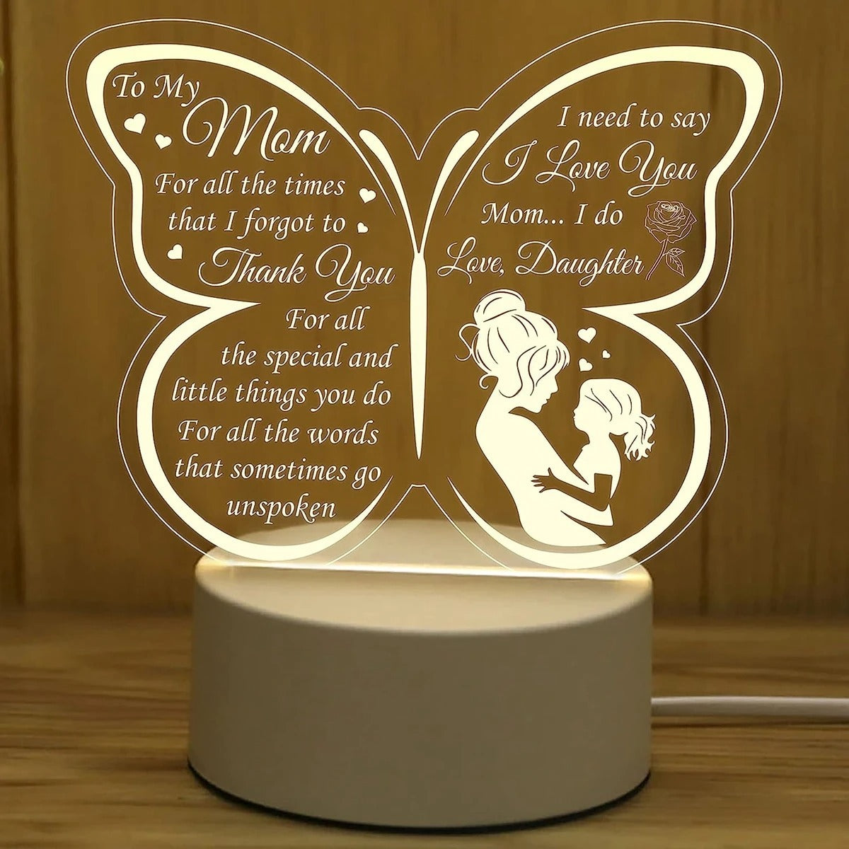 Heart-shaped Table Lamp Gift Lamp For Parents, Sisters And Friends
