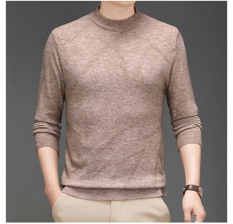 Spring And Autumn Casual Half Turtleneck Solid Color Sweater