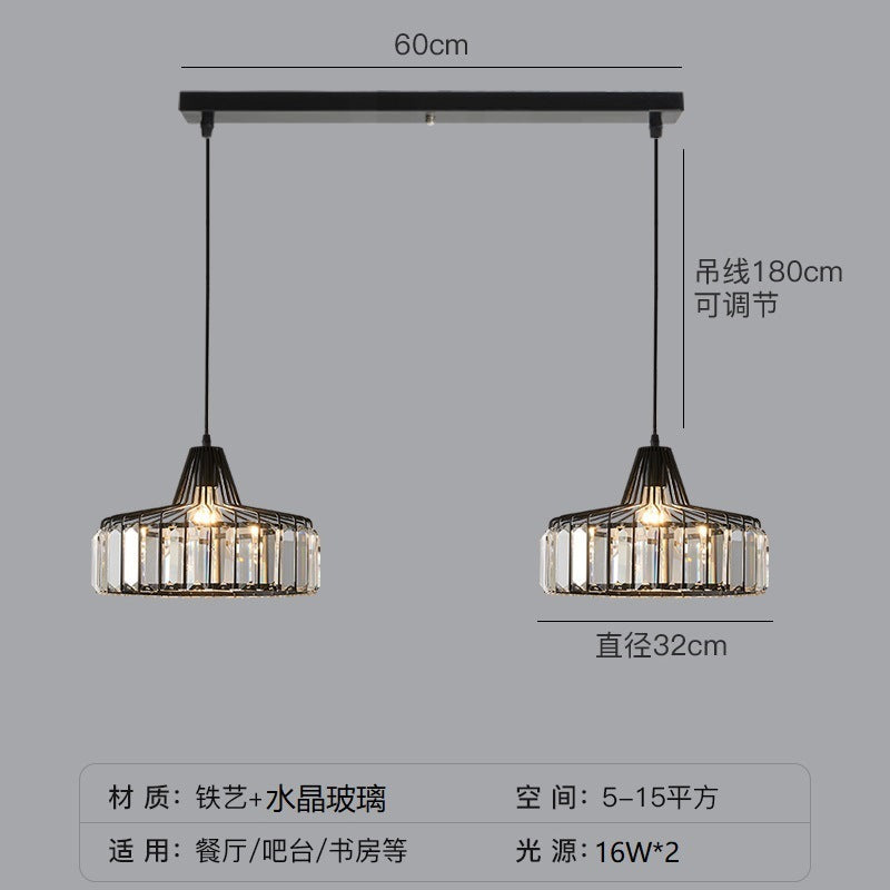 Simple Modern Light Luxury Crystal Creative Sun Lamp Bedroom Bedside Small Droplight