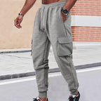 Men's Sports Sweatpants European And American Style Thickened Small Check