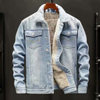 Men's Denim Jacket Autumn Loose Trendy Warm Workwear Top