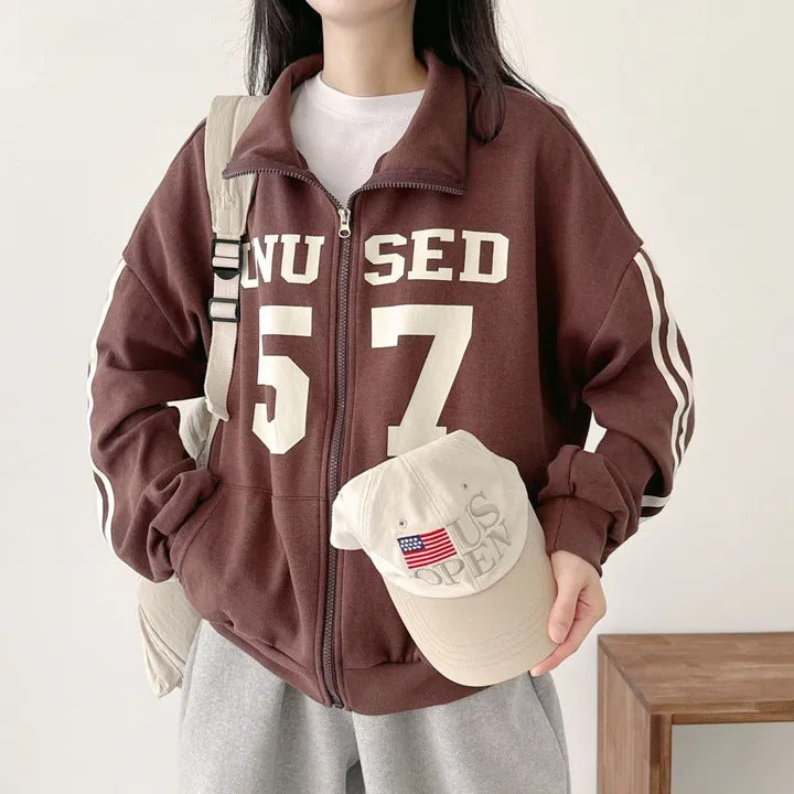 Design Sense Niche Couple Coat High Street Two Bars Raglan