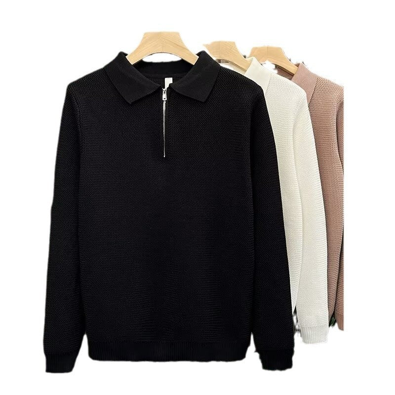 Trendy Brand Pu Shuai Men's Autumn And Winter High-grade Half Zipper Sweater