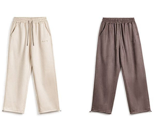 Casual Brushed Suede Sweatpants Straight-leg Wide-leg Pants