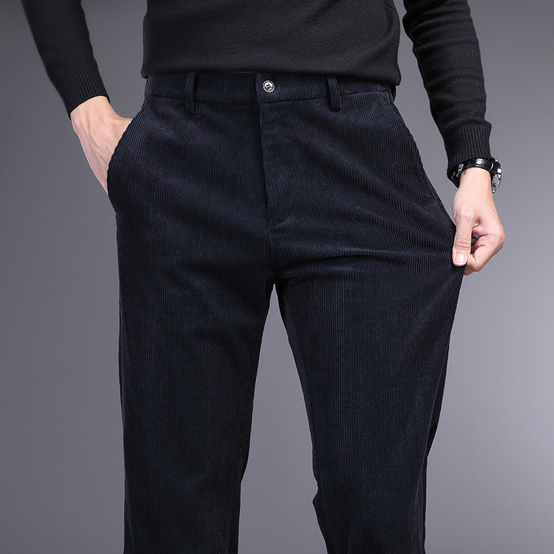 British Retro Middle-aged And Elderly Striped Pants