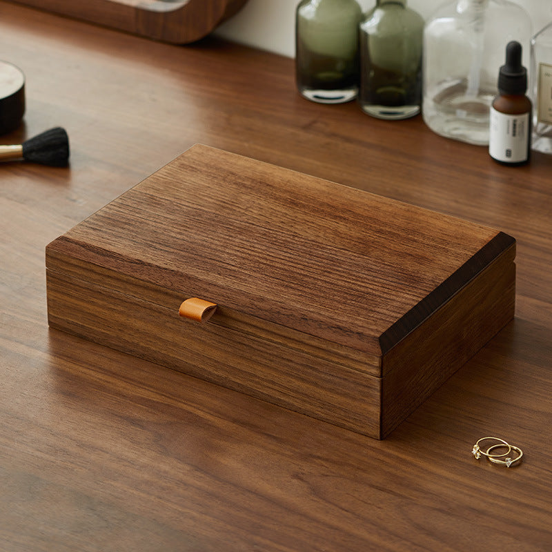 Large Capacity Household Walnut Jewelry Box