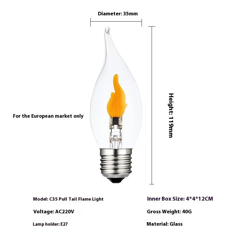 Simulation Flame Lamp Charging Low Voltage