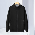 Stand Collar Sweater Coat For Men Fleece Jacket