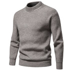 Men's Casual Knitted Solid Color Slim Fit Sweater