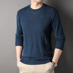 Spring And Autumn Middle-aged Men's Solid Color Sweater