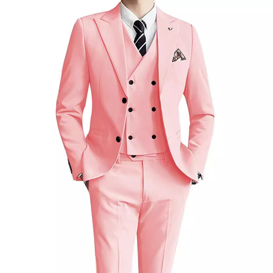 Men's Suit Set Three-Piece Suit Formal Wear