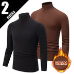 Autumn And Winter Men's Solid Color Versatile High-neck Base Layer Casual Fleece Top