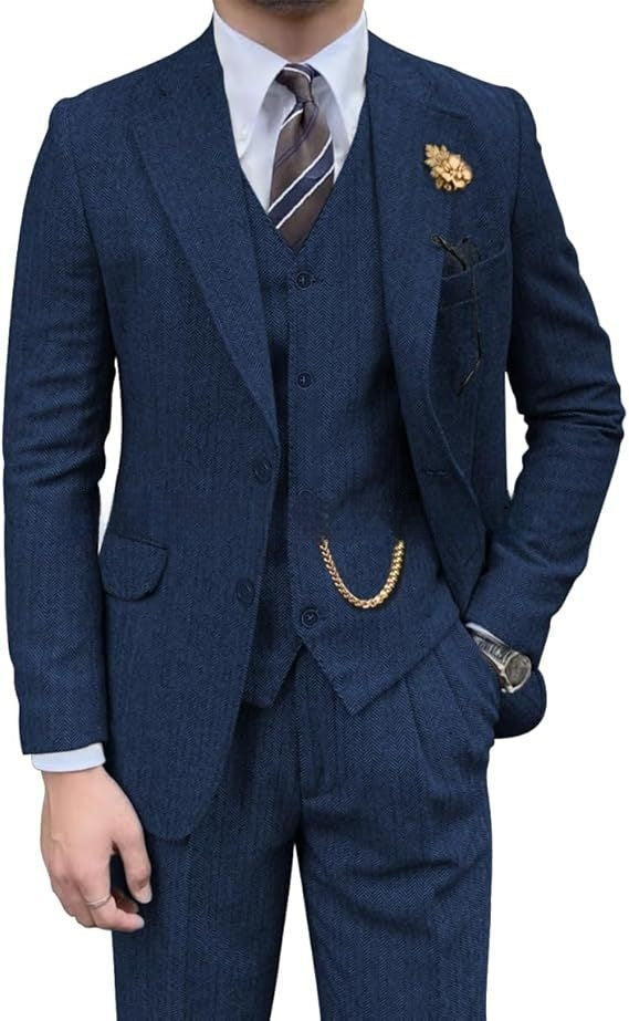 Men's Casual Fashion Three-piece Set