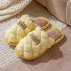 New Simple Thick Bottom Interior Home Non-slip Plush Warm Cotton Slippers