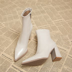 Women's Autumn And Winter White Skinny Boots Boots