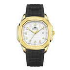 Fashion Sports Silicone Strap Alloy Watch