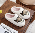 Cotton Slippers Women's Home Winter Animal Embroidery Warm