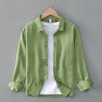 Spring And Summer Cotton Linen Long Sleeve Blouse Boys Niche