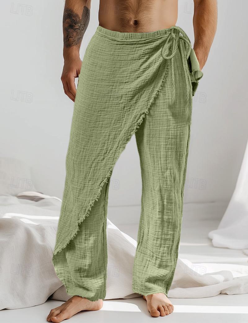 Casual Lace Up Straight-leg Trousers