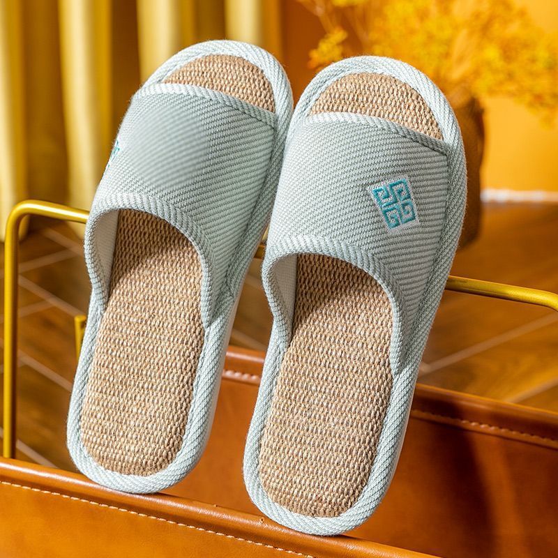 Linen Slippers For Women Spring And Autumn Non-slip Home