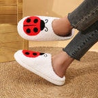 Embroidered Ladybug Home Slippers For Men And Women