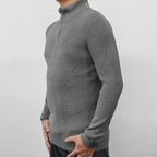 Men's American-style Half-turtleneck Zipper Sweater