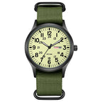 Men's Nylon Quartz Watch Luminous Woven Calendar Week Display