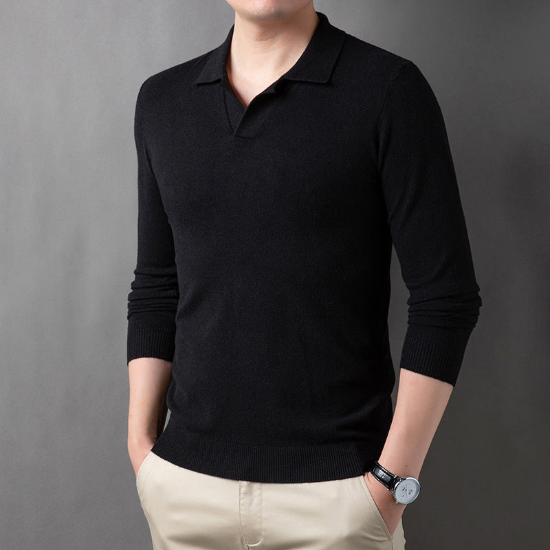 Business Casual Lapels Inner Wear Base Knitwear