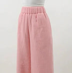 Large Size Summer Silk Ice Wide Leg Pants Women's High Waist Slimming Loose