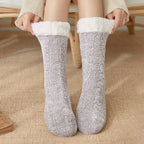 Ladies Winter Warm Floor Sleeping Socks Plus Velvet