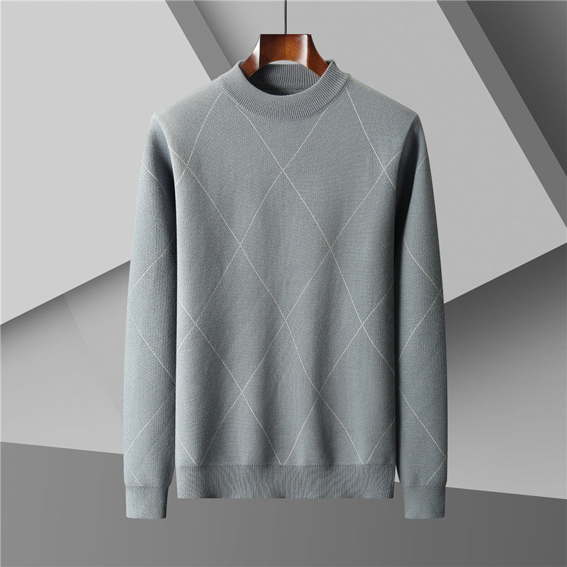 Round Neck Trend Loose Leisure Warm Long Sleeve Men's Sweater