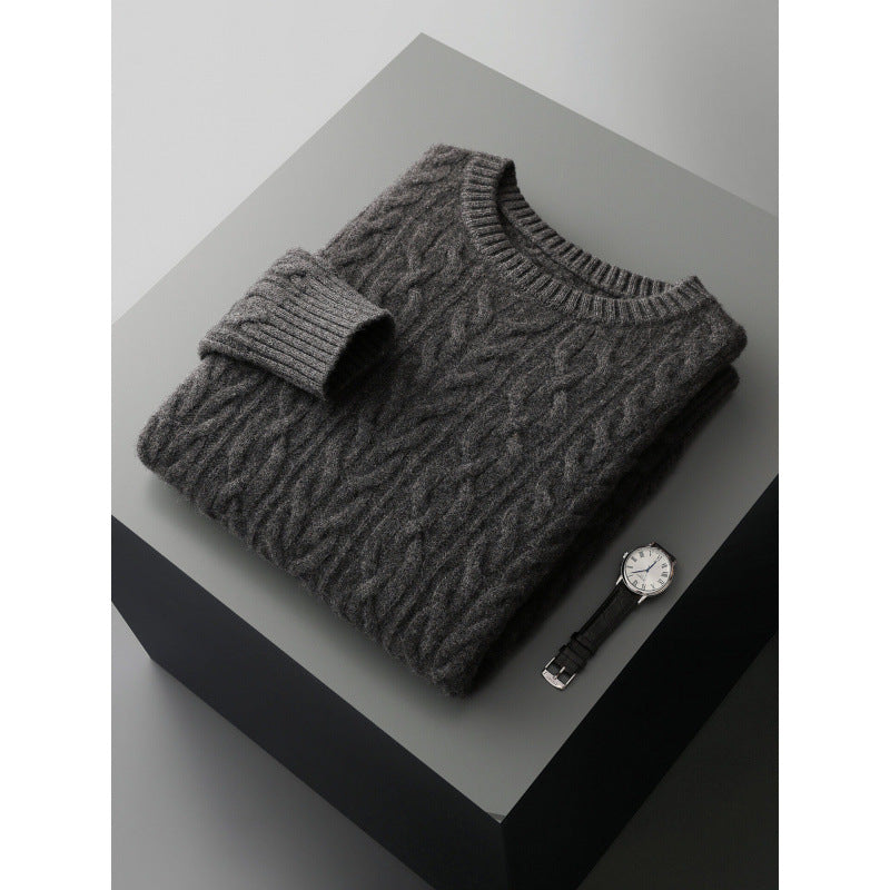 New Men's Round Neck Loose Sweater