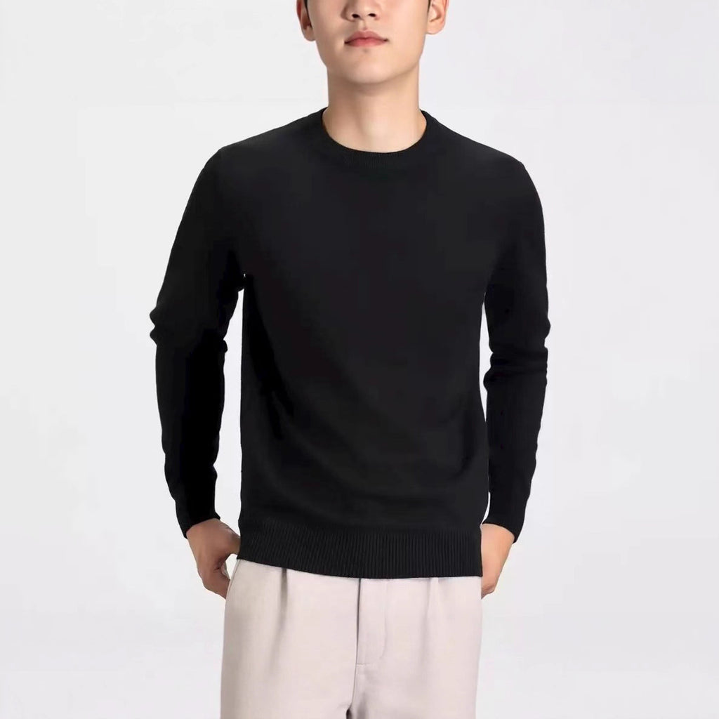 Crew Neck Casual Youth Warm Anti-Pilling Pullover Sweater
