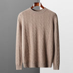 Men's Double-strand Thickened Jacquard Knitted Sweater Casual Business Warm