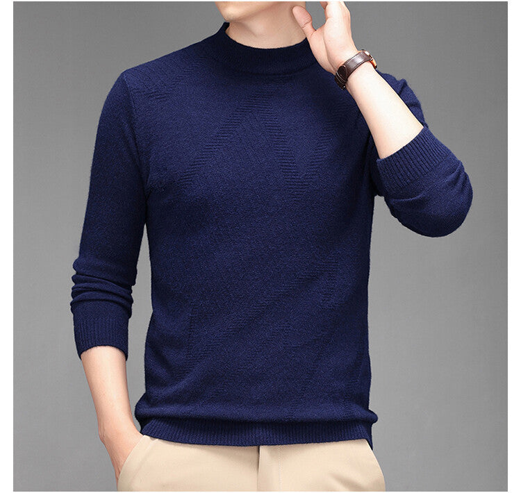 Spring And Autumn Casual Half Turtleneck Solid Color Sweater