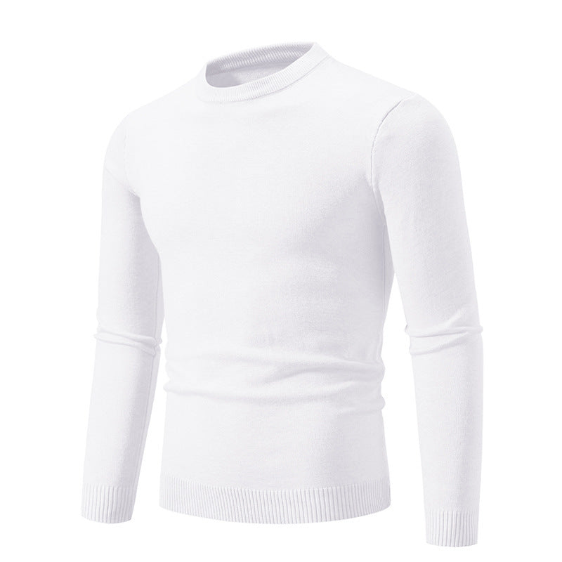Autumn Thin Sweater Men's Round Neck Long Sleeve