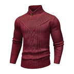 Stand Collar Classic Twisted Pullover Sweater