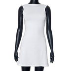 Backless Ruffles Casual Package Hip Dress