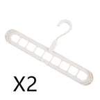 9-hole Clothes Hanger Organizer Space Saving Hanger Multi-function Folding Magic Hangers Drying Racks Scarf Clothes Storage