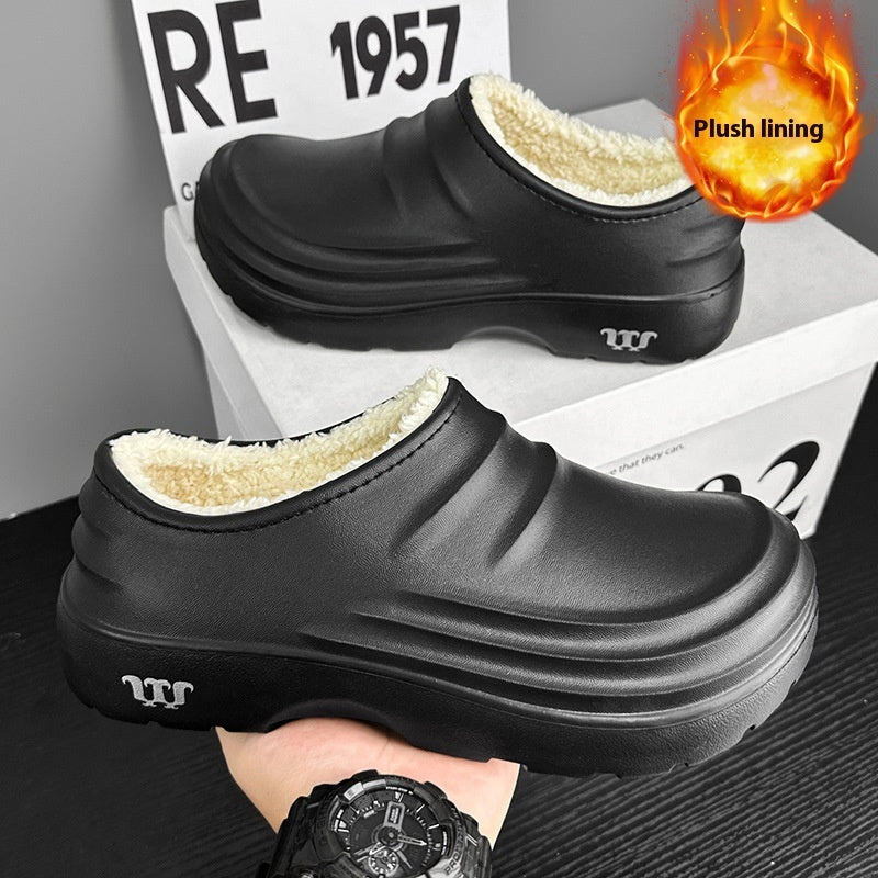 Autumn And Winter Cotton Shoes Fleece-lined Warm