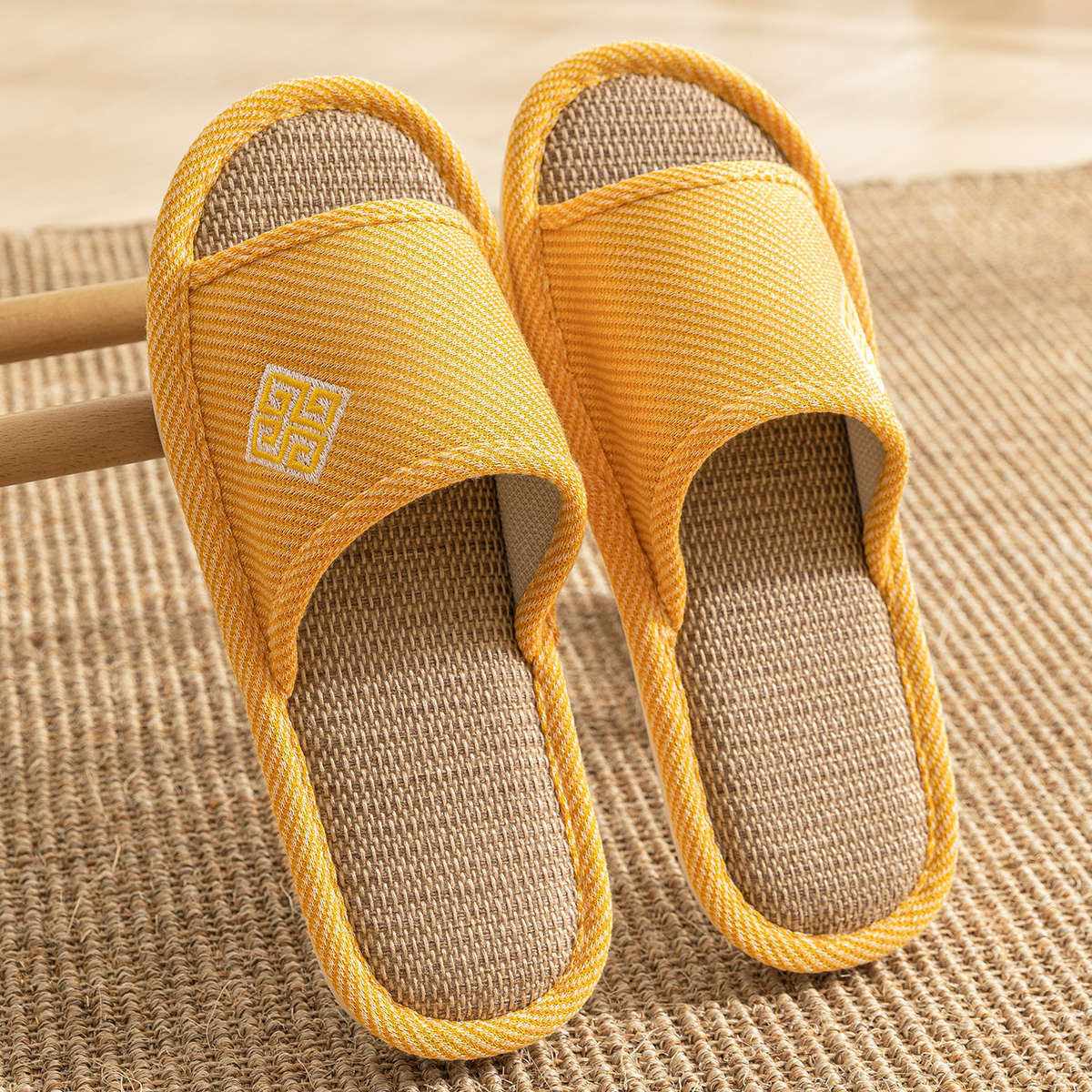 Linen Slippers For Women Spring And Autumn Non-slip Home