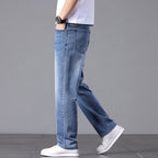 Summer Commute Jeans Men's High Sense Business Straight