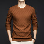 Middle-aged Crew Neck Casual Knitted Bottoming Shirt Loose Trendy Top