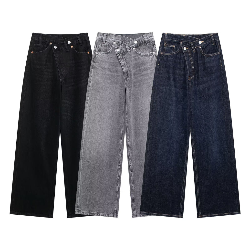 High Waist Wide Leg Jeans Daily Comfortable, Casual And Versatile